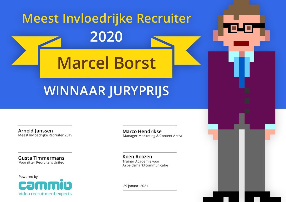 Juryprijs MIR 2020 Hoofdprijs Marcel Borst
